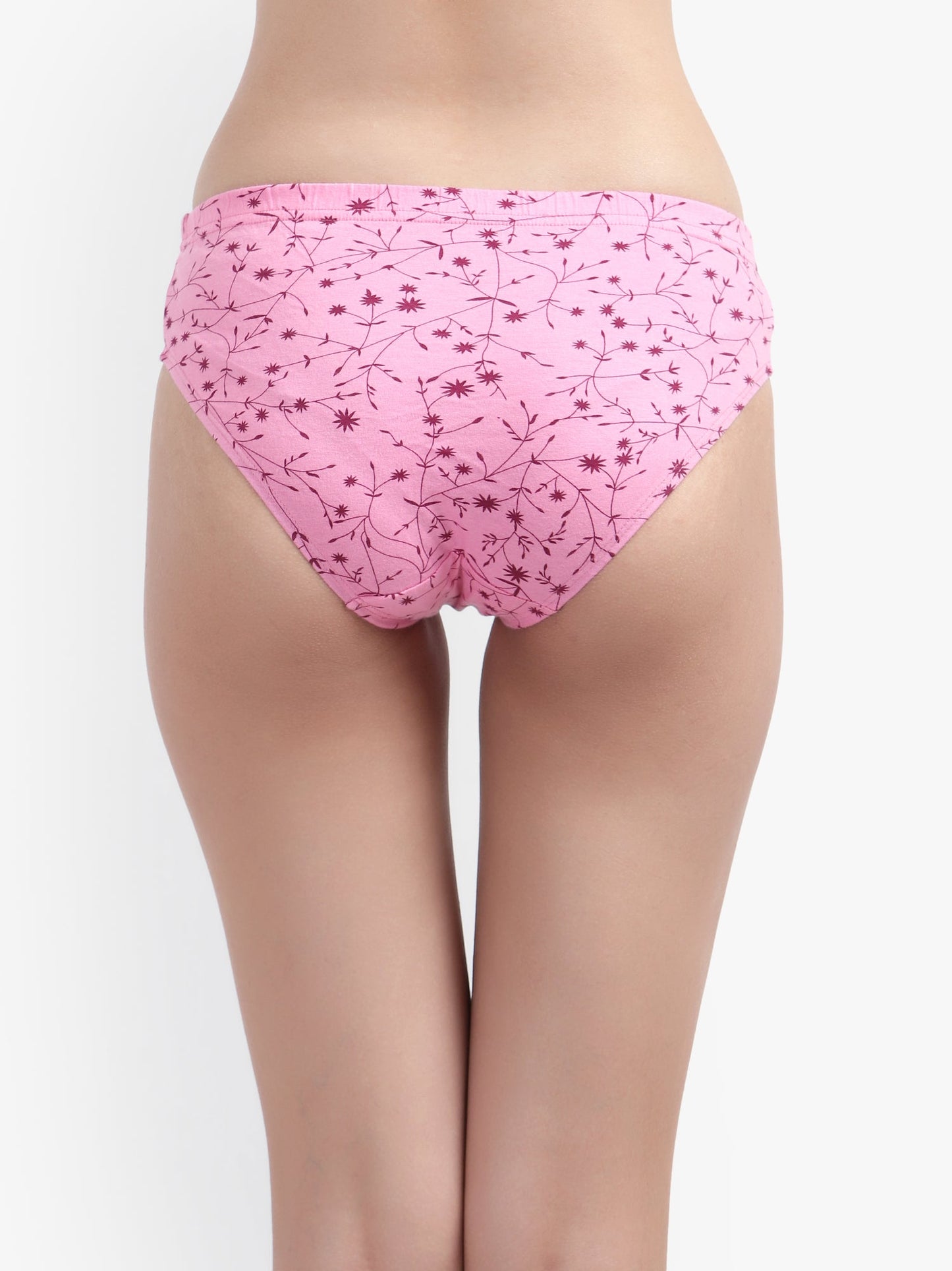 Assorted Printed Pink Cotton Women Panties